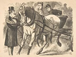 Adjusting Gallery: Easing the Curb (Punch, July 24, 1869), 1869. Creator: John Tenniel