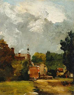 Alter Prints: East Bergholt Church, 1809. Creator: John Constable