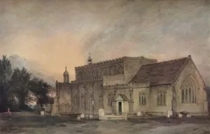 East Anglian Prints: East Bergholt Church from the South-East, 1811. Artist: John Constable