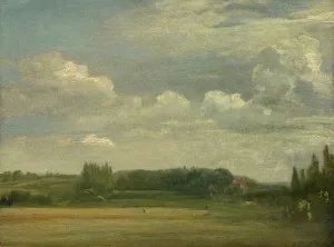 Moorland Prints: East Bergholt Common, View Toward The Rectory, 1813. Creator: John Constable