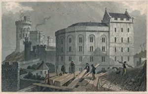 East End of the Bridewell, and Jail Governors House, Edinburgh, 1829. Artist: William Tombleson