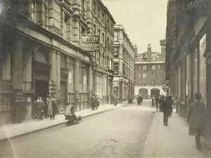 Fire Station Prints: East end of Jewin Street, London, c1920