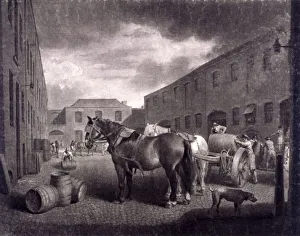 Brewing Gallery: East end of Whitbreads Brewery, Chiswell Street, Islington, London, c1792. Artist