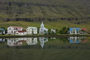 Tom Artin Gallery: East Fjord Town, Iceland. Creator: Tom Artin