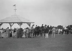 On Horseback Prints: East Hampton horse show or hunt, 1933 or 1934. Creator: Arnold Genthe