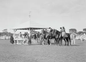 On Horseback Prints: East Hampton horse show, 1932. Creator: Arnold Genthe
