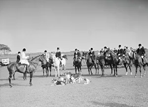 Hunting Dogs Prints: East Hampton hunt, 1933 Sept. Creator: Arnold Genthe