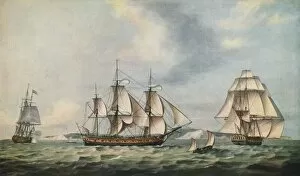 Seascape Gallery: East India Companys Packet Swallow, 1788. Artist: Thomas Luny