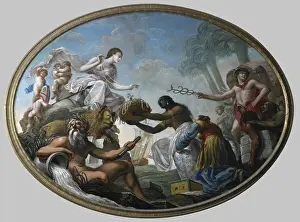 Wealthy Prints: The East offering its riches to Britannia, 1778. Creator: Spiridione Roma
