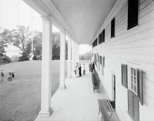 Plantation Prints: East portico, Mt. Vernon, Va. between 1900 and 1915. Creator: William H. Jackson