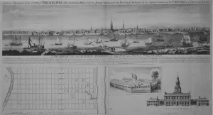 Plan Prints: An East Prospect of the City of Philadelphia... ca. 1768. Creator: George Heap