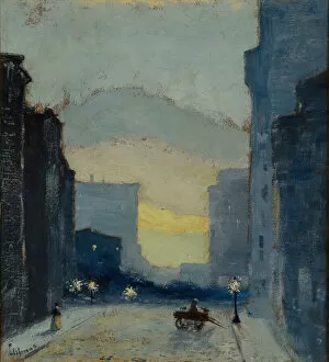 Street Lighting Gallery: East Side, New York, c. 1908. Creator: Louis Michel Eilshemius