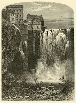 East Side, Upper Falls of the Genesee, 1874. Creator: John Douglas Woodward East Side, Upper Falls of the Genesee, 1874. Creator: John Douglas Woodward