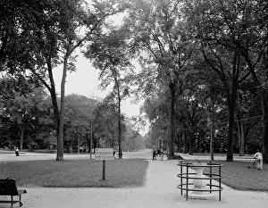 Sun Dial Prints: East Street from the park, Pittsfield, Mass. c.between 1910 and 1920. Creator: Unknown