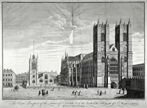 Benjamin Cole Gallery: East view of Westminster Abbey and St Margarets Church, London, c1720