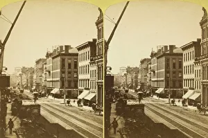 Public Transport Collection: Down East Water St. from the Kirby House, 1880 / 89. Creator: Henry Hamilton Bennett
