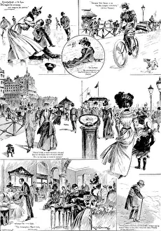 Young Prints: Easter Holiday Sketches at Brighton, 1898. Creator: Carl Hentschel