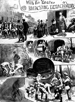 Waggon Prints: With an Easter Marching Detachment, 1898. Creator: Unknown