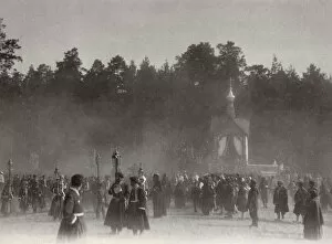 Images Dated 16th March 2011: Easter procession, Sarov Monastery, Russia, 1903. Artist: K von Hahn