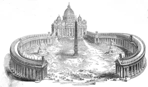 Easter Sunday - the Pope blessing the people from the portico of St Peter s, 1844