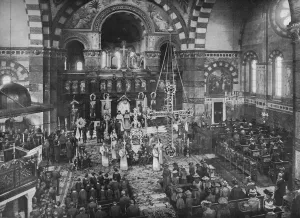 Easter Prints: Easter Sunday service at the Greek Church, Bayswater, London, c1903 (1903)