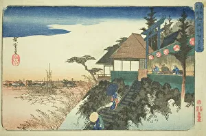 Eastern Ascent to the Kanda Myojin Shrine (Kanda Myojin higashizaka), from the series... c.1832/38. Creator: Ando Hiroshige