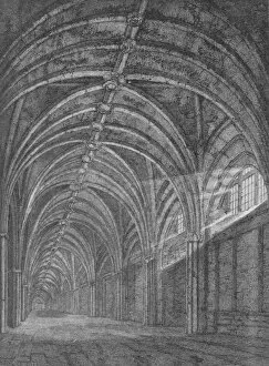 Vaulting Gallery: Eastern cloister of St Bartholomews Priory, West Smithfield, City of London, c1805 (1906)