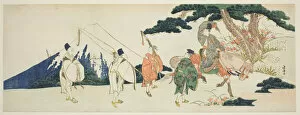 Snow Capped Gallery: The Eastern Journey of the Celebrated Poet Ariwara no Narihira, Japan, c. 1806