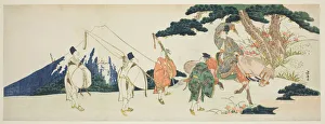 Snow Capped Gallery: The Eastern Journey of the Celebrated Poet Ariwara no Narihira, Japan, c. 1806