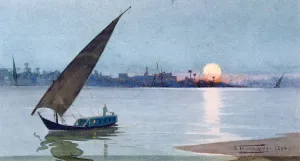 Nile Prints: Eastern Lake, Egypt, 1892. Artist: Robert Talbot Kelly