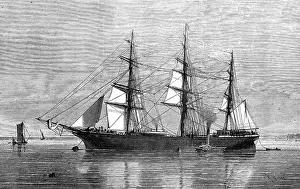 Wells J R Prints: The Eastern Monarch, emigrant-ship for New Zealand, 1874. Creator: Josiah Robert Wells