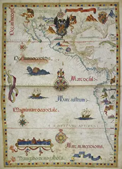 North American Prints: The eastern Pacific Ocean with Central America and parts of North and South America