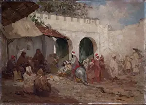 Street Vendor Prints: Eastern Village Scene, c1872-1910. Creator: George Davidson