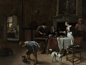 Backgam Gallery: Easy come, easy go, 1661. Artist: Steen, Jan Havicksz (1626-1679)