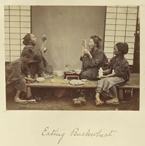 Sliding Door Prints: Eating Buckwheat, about 1873-1883. Creator: Shinichi Suzuki I
