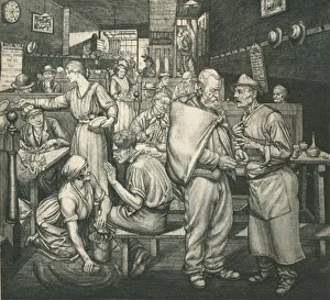 Scrubbing Prints: Eating-House, Chelsea, c1911-1924, (1924). Artist: Job Nixon