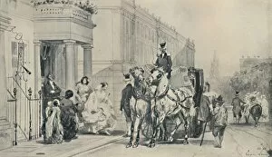 Londoners Then And Now Collection: In Eaton Square, 1850, (1920). Artist: Eugene Louis Lami