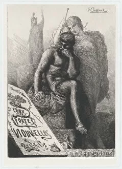 Thinking Gallery: Eaux Fortes Nouvelles, 1876. Creator: François-Nicolas Chifflart