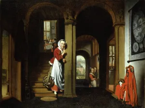 Maes Prints: The Eavesdropper, 1657. Creator: Maes, Nicolaes (1634-1693)