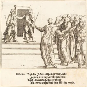 Behold The Man Ecco Homo Prints: Ecce Homo, and the Jews Deny Christ, 1548. Creator: Augustin Hirschvogel