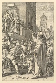 Ecce Homo, from The Passion of Christ, 1597. Creator: Hendrik Goltzius Ecce Homo, from The Passion of Christ, 1597. Creator: Hendrik Goltzius