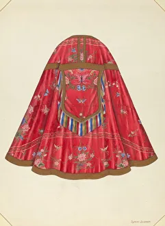 Swanson Syrena Prints: Ecclesiastical Vestment (back view), c. 1940. Creator: Syrena Swanson