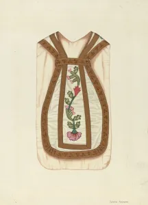 Swanson Syrena Prints: Ecclesiastical Vestment, c. 1937. Creator: Syrena Swanson