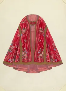 Swanson Syrena Prints: Ecclesiastical Vestment (front view), c. 1940. Creator: Syrena Swanson