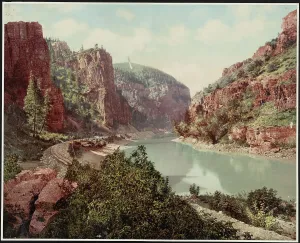 Photochrom Prints: Echo Cliffs, Grand River Canyon, Colorado, c1900. Creator: William H. Jackson