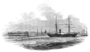 Quarantine Prints: The Eclair steamer and The Lazarette'off Motherbank, 1845