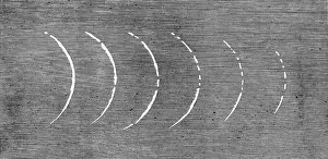 Natural Phenomenon Prints: The Eclipse of the Sun on July 18 in Spain - Baily's Beads as seen with an inverting tele
