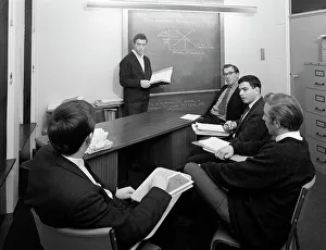 Campus Gallery: Economics tutorial, Sheffield University, Sheffield, South Yorkshire, 1967. Artist