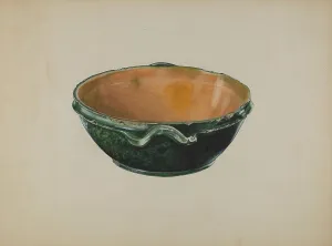Pennsylvanian Prints: Economite Bowl or Cake Mold, c. 1937. Creator: Ralph Atkinson