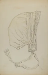 Watercolor And Graphite On Paperboard Collection: Economy Night Cap, c. 1938. Creator: Eva Wilson